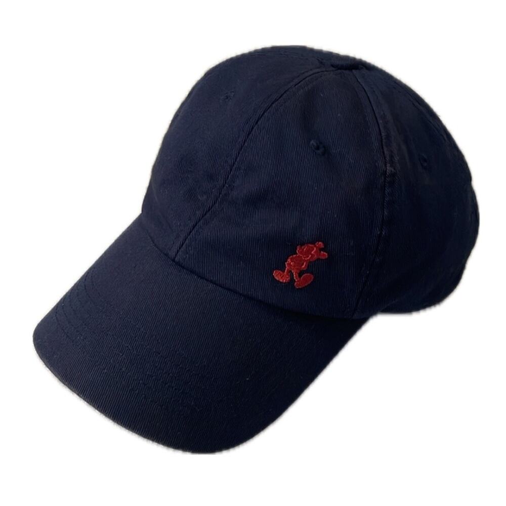 Disney Parks Mickey Silhouette Embroidered Baseball Cap Hat 90’s Adult One Size